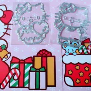 BRAND NEW! Set 2 Hello Kitty Metal Dies